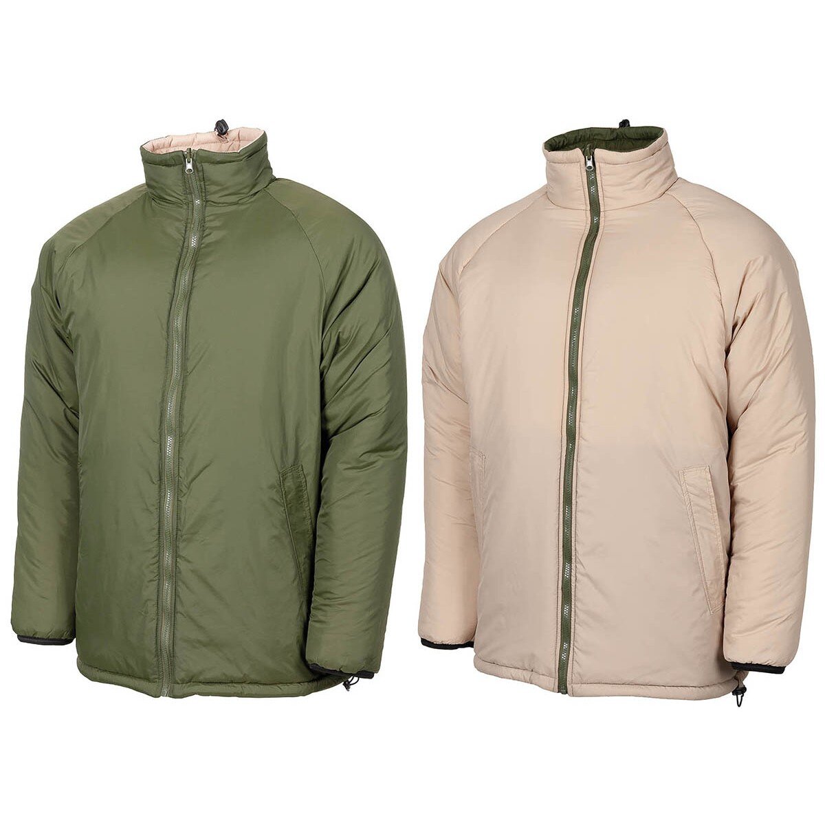 Veste thermique Outdoor, réversible, olive/kaki