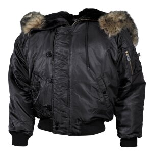 US Polar Jacket, N2B, black, thick lining