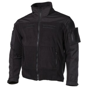 Trekking Fleece-Jacke, &quot;Combat&quot;, schwarz