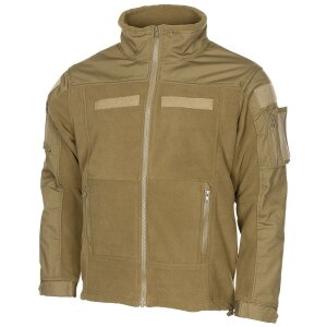 Fleece Jacket, &quot;Combat&quot;, coyote tan