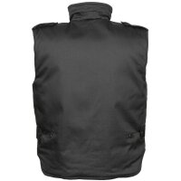 US Quilted Vest, "Ranger",  black, large sizes