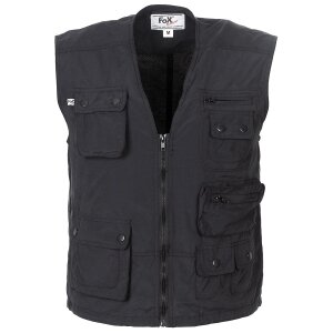 Gilet Outdoor, noir, microfibre