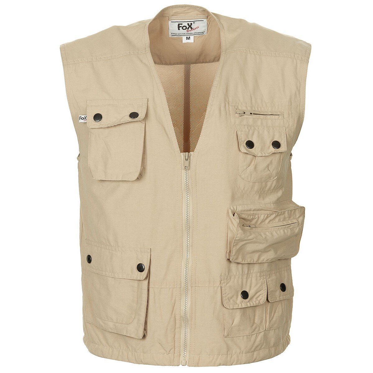 Outdoor Weste, khaki, Microfaser