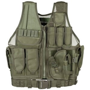 Vest, "USMC", with belt,  OD green