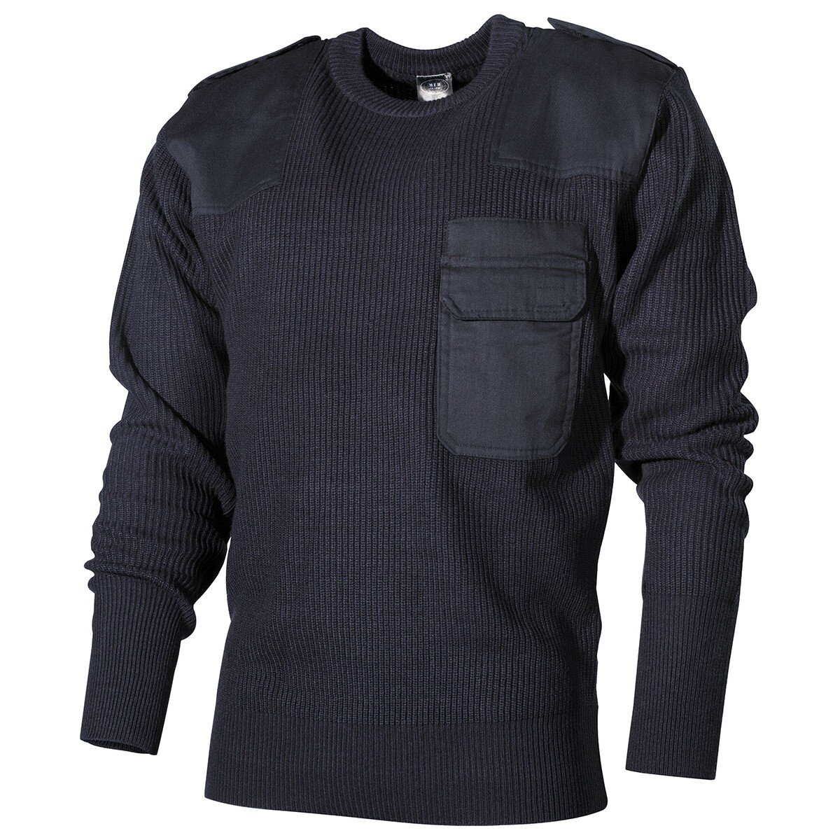 Bundeswehr Pullover, mit Brusttasche,  blau