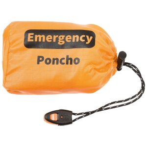 Notfall-Poncho, orange, einseitig alubeschichtet