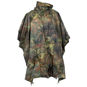 Regenponcho, Rip Stop, flecktarn, ca. 144 x 223 cm