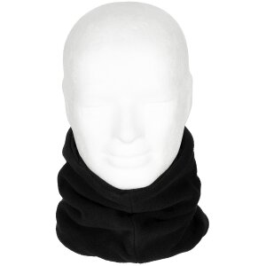 Neck Gaiter, Fleece, black, with head covering