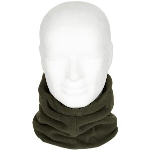 Neck Gaiter, Fleece, OD green, with head covering