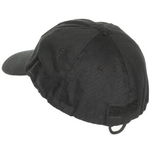 Einsatz-Cap, mit Klett, schwarz