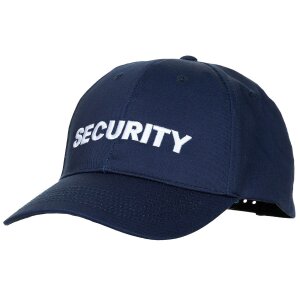 US Cap, blue, embroidered, "Security"