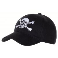 BB Cap, flach, "Totenkopf", schwarz