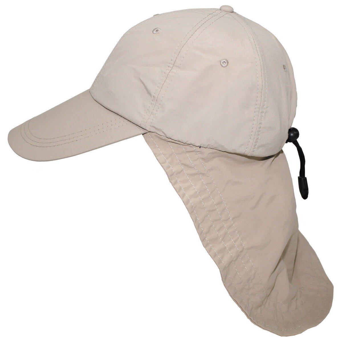 Cap, "Sahara", beige, large neck guard