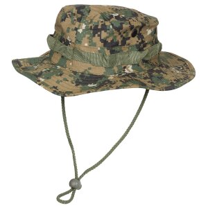 US GI Bush Hat, chin strap, GI Boonie, Rip Stop, dig. woodl.