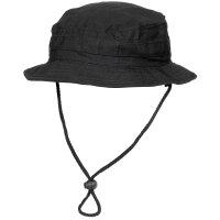 GB Bush Hat, chin strap, SF Boonie, Rip Stop, black