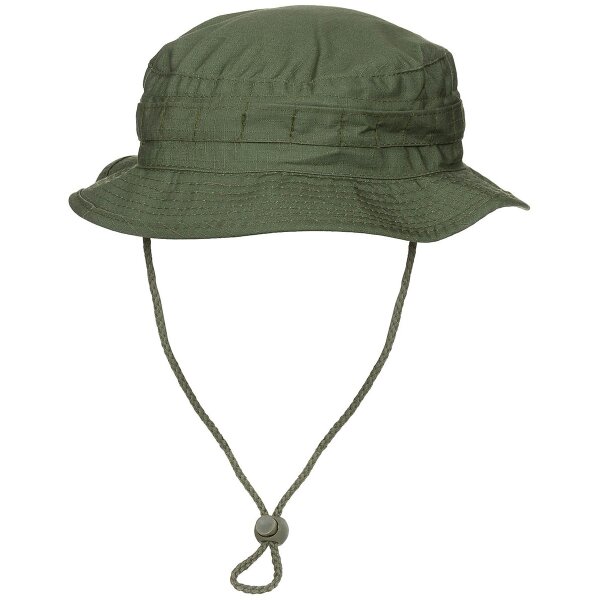 GB Bush Hat, chin strap, SF Boonie, Rip Stop, OD green