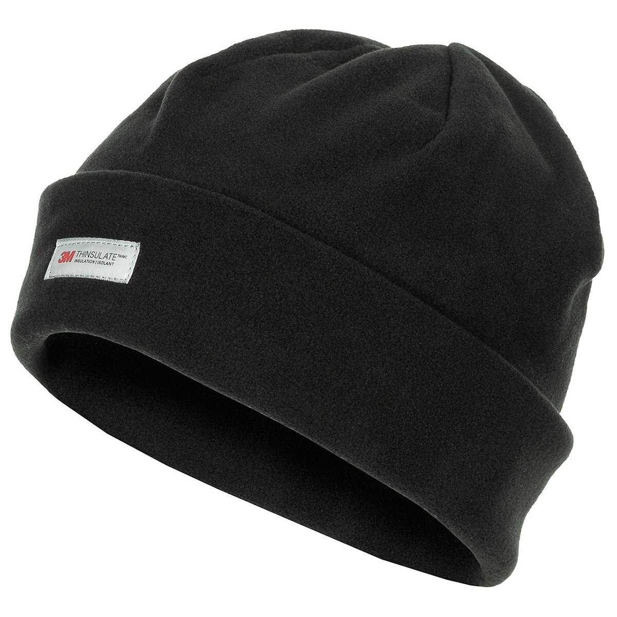 Cappello avvolgibile in pile, nero, isolamento 3M+...