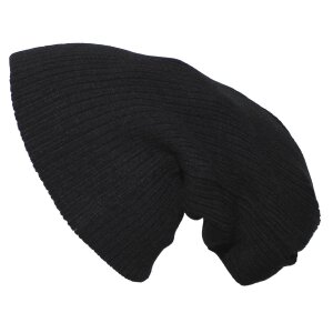 Knitted Hat, "Beanie", black, Rip, extra long