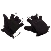 Fleece Gloves, black, with pull loops