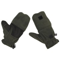 Fleece Gloves, OD green, with pull loops