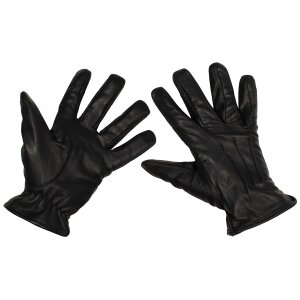 Leather Gloves, "Safety", black, cut-resistant