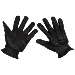 Gants en cuir, noir, remplis de sable de quartz