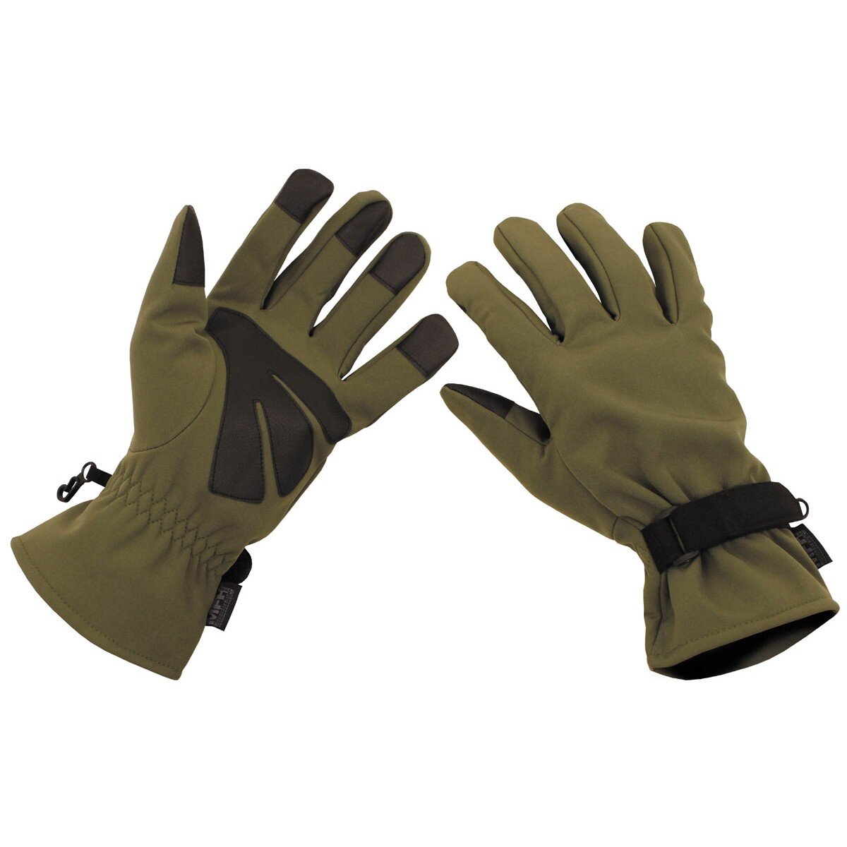 Fingerhandschuhe, Soft Shell, oliv