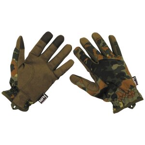 Outdoor Fingerhandschuhe, flecktarn, Lightweight