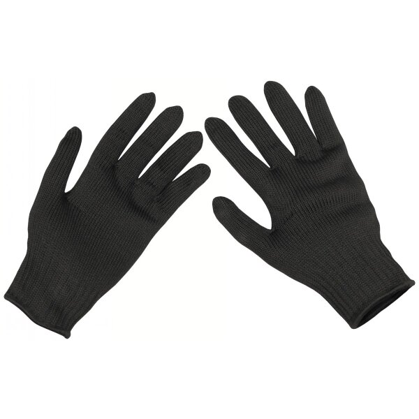 Fingerhandschuhe, "Security", Schnittschutz, schwarz