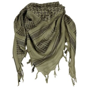 Scarf, "Shemagh",  supersoft, OD green-black