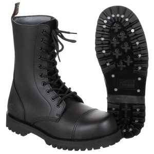 Boots, 10-hole, &quot;Pure Trash&quot;, black,...