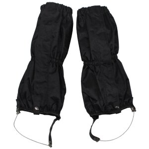 Gaiters, black, with zip, steel wire