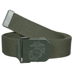 USMC Web Belt, OD green, ca. 3,5 cm