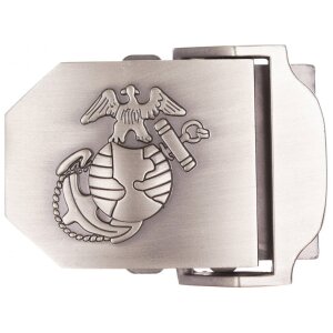 USMC boucle de ceinture, argent, métal, environ 4 cm