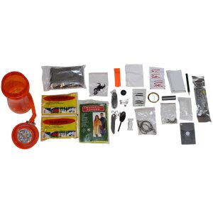 Survival Kit, "Extreme", 34-part, orange-transparent