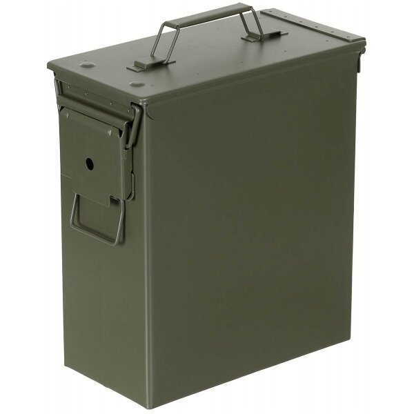 US Ammo Box, cal. 50, large, PA 60, Metal, OD green