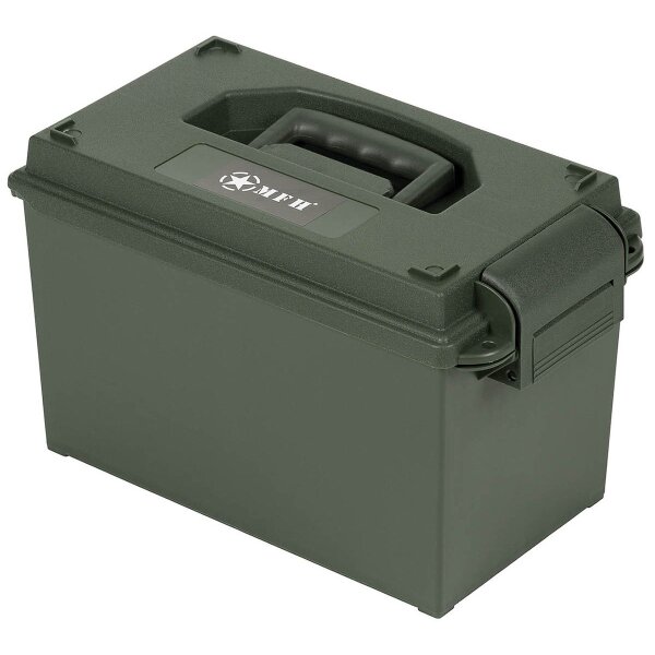 US Ammo Box, Plastic, cal. 50 mm, OD green