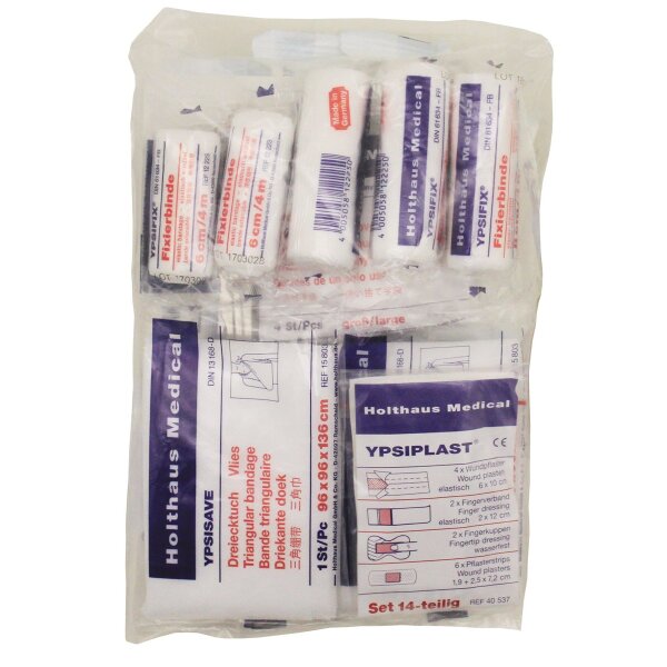 First Aid Filling Assortment, HOLTHAUS, 43-part, DIN 13164