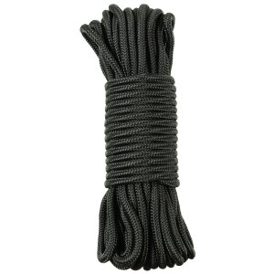 Seil, schwarz, 7 mm, 15 Meter