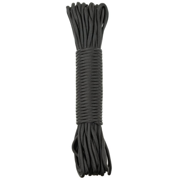 Paracord Seil, schwarz, 50 FT, Nylon