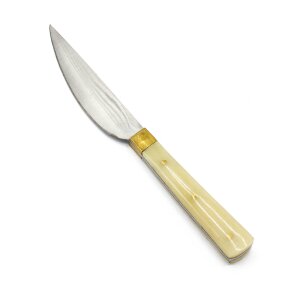 Medieval knife made of stainless steel 8.5cm blade 1250 - 1500 bone handle