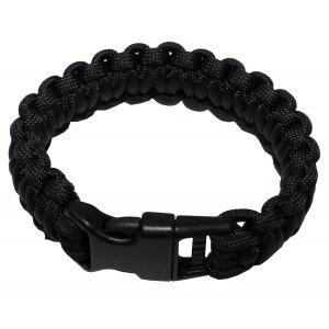 Bracelet, "Parachute Cord", black, width ca....