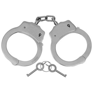 Handcuffs, "Deluxe", 2 keys, Steel, nickel-plated