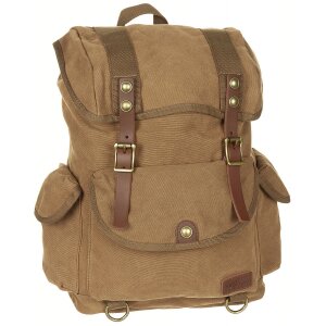 Backpack, Canvas, &quot;PT&quot;, brown