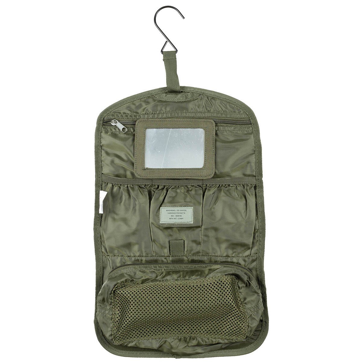 Washbag, OD green, rollable