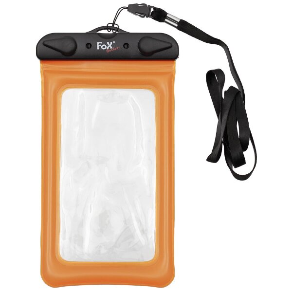 Smartphone Hülle, wasserdicht, transparent, orange