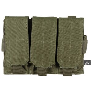 Ammo Pouch, triple, &quot;MOLLE&quot;, OD green
