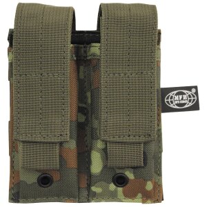 Ammo Pouch, double, small, "MOLLE", BW camo