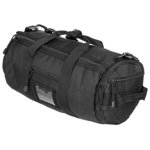 Sac dintervention de camping, rond, "MOLLE", noir