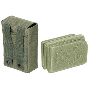 Thermal Seat Pad, foldable, with Molle pouch, OD green